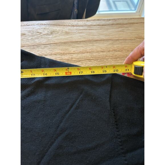 BROOKS BROTHERS Black XXL 100% Extra Fine Italian Merino Wool Sweater Mock Neck - Picture 8 of 9